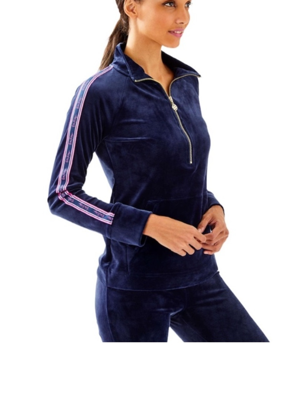 Lilly Pulitzer Velour Skipper Popover